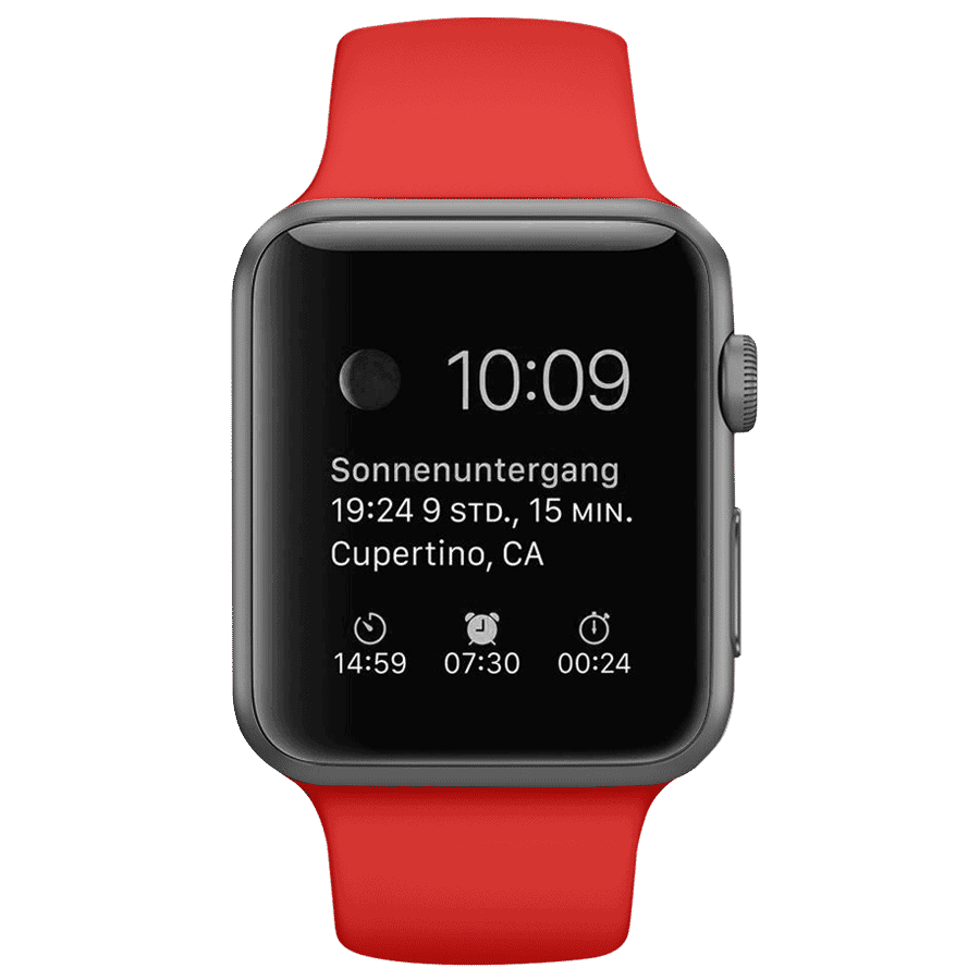 Sportowy pasek silikonowy do zegarka Apple Watch Ultra 1-2 / Series 4-10 / SE 44/45/46/49mm – kolor czerwony