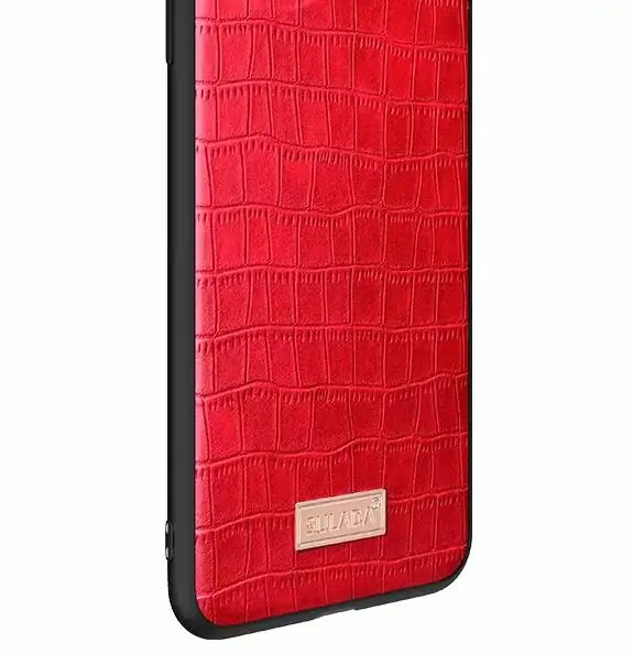 Etui do iPhone 13 Pro Max Crocodile czerwone eleganckie SULADA oryginal