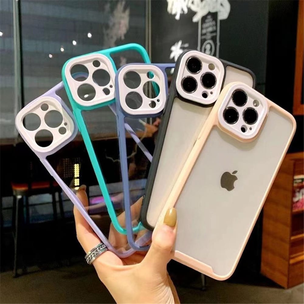 Etui do iPhone 11 z osłoną kamery Pro Camera silikonowe czarna ramka