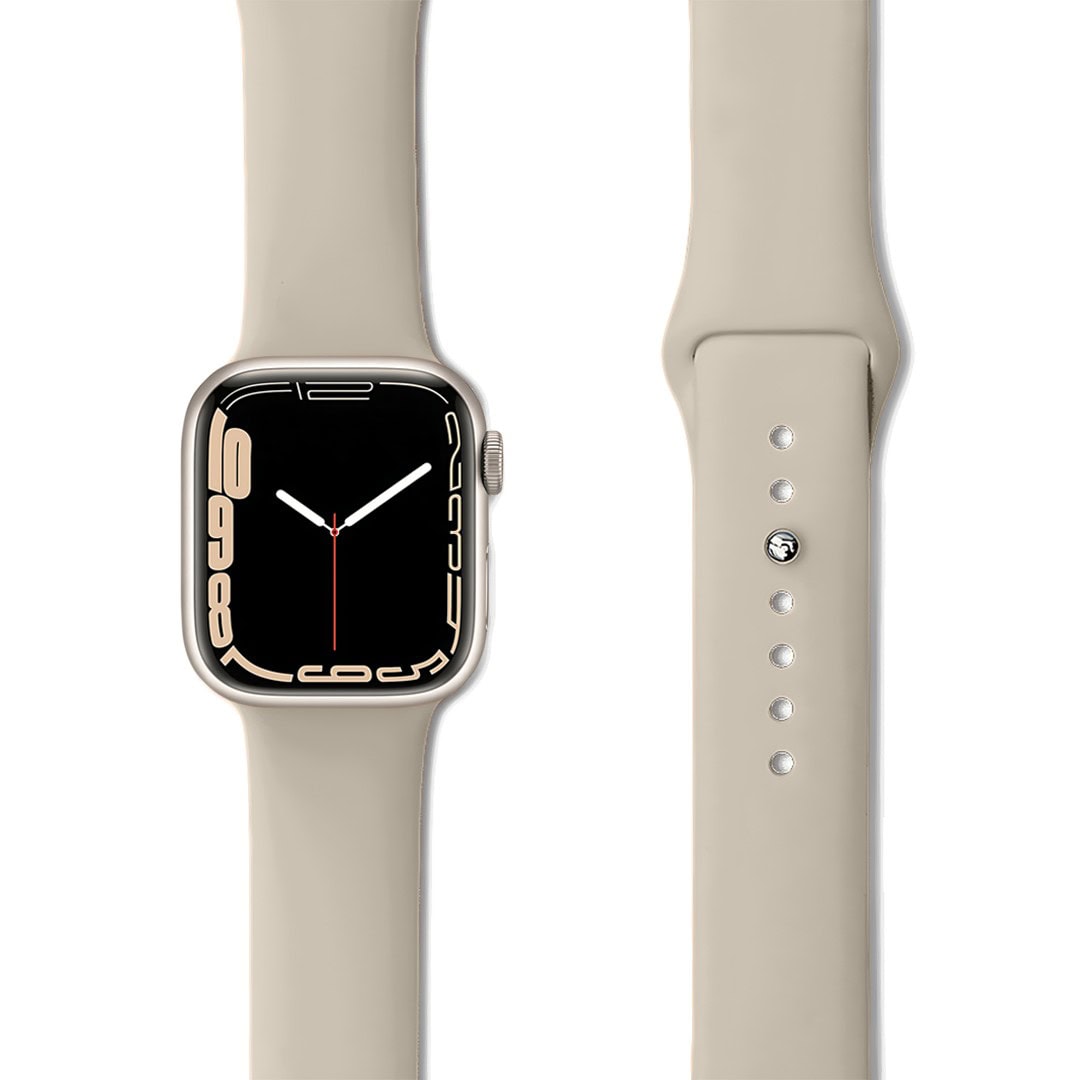 Sportowy pasek silikonowy do zegarka Apple Watch Ultra 1-2 / Series 4-10 / SE 44/45/46/49 mm – kawa z mlekiem