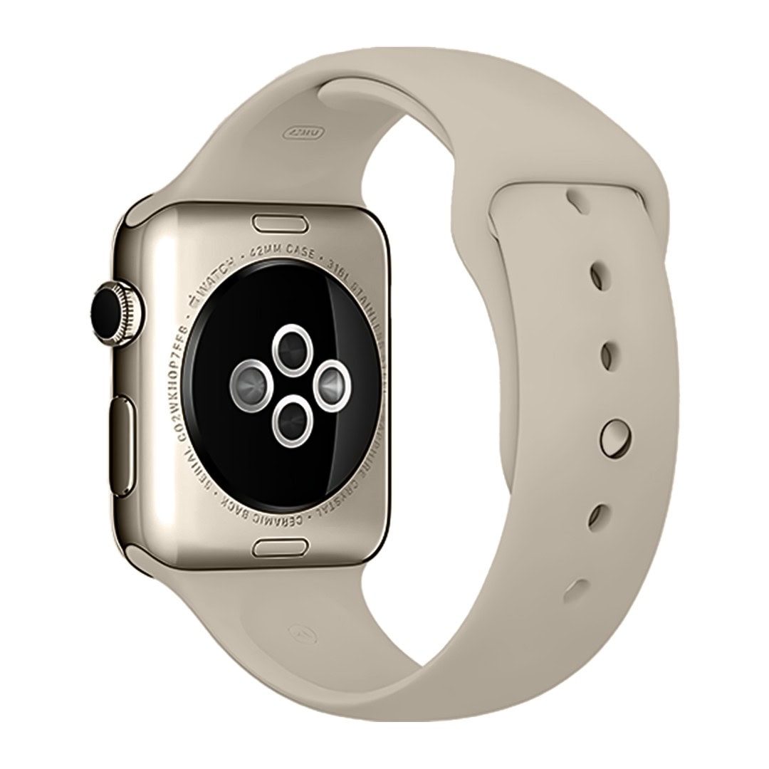 Sportowy pasek silikonowy do zegarka Apple Watch Ultra 1-2 / Series 4-10 / SE 44/45/46/49 mm – kawa z mlekiem