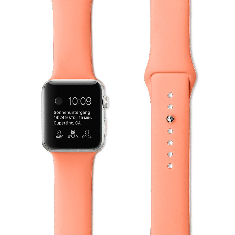 Sportowy pasek silikonowy do zegarka Apple Watch Ultra 1-2 / Series 4-10 / SE 44/45/46/49mm pomarańczowy