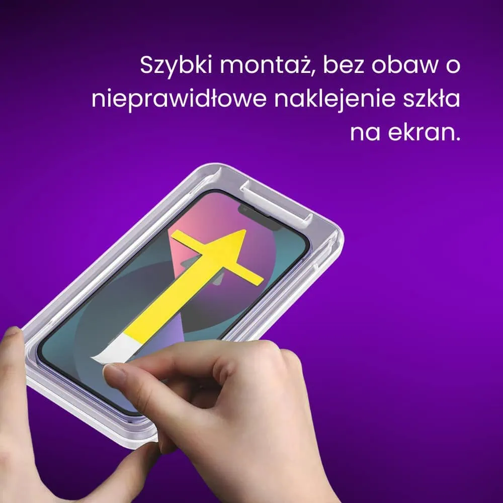 Szkło hartowane na ekran 9H do iPhone 13 z aplikatorem