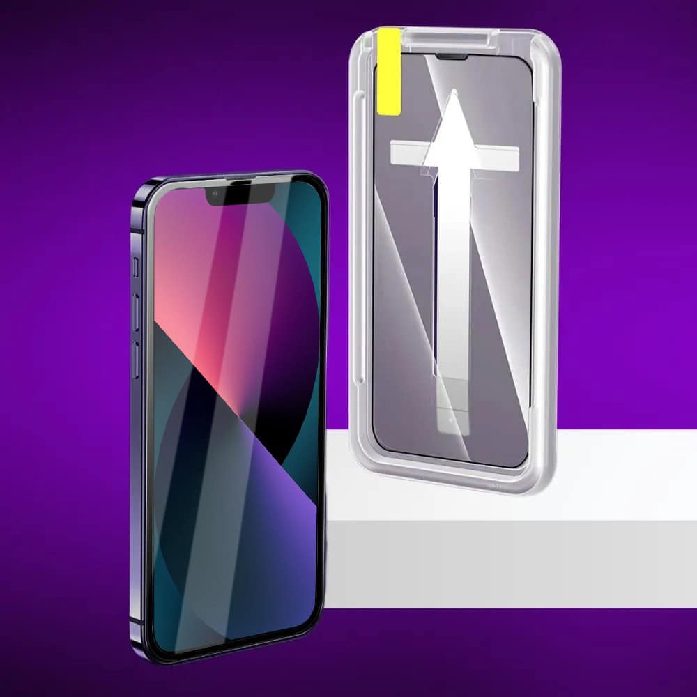 Szkło hartowane na ekran 9H do iPhone 13 z aplikatorem