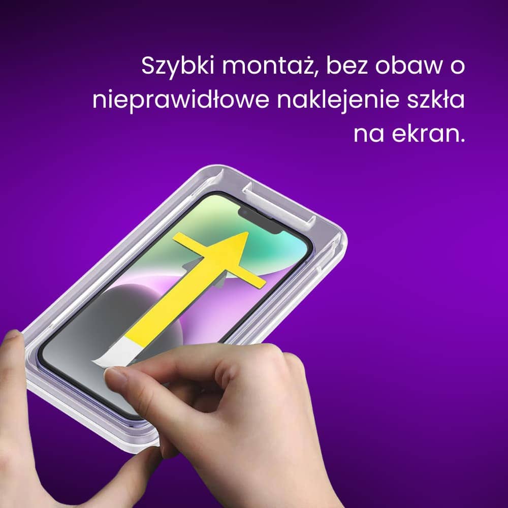 Szkło hartowane na ekran 9H do iPhone 14 z aplikatorem