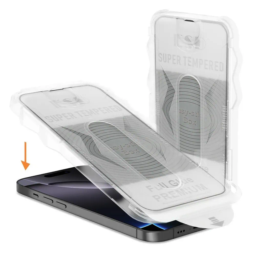 Szkło hartowane na ekran 9H do iPhone 16 Pro z aplikatorem