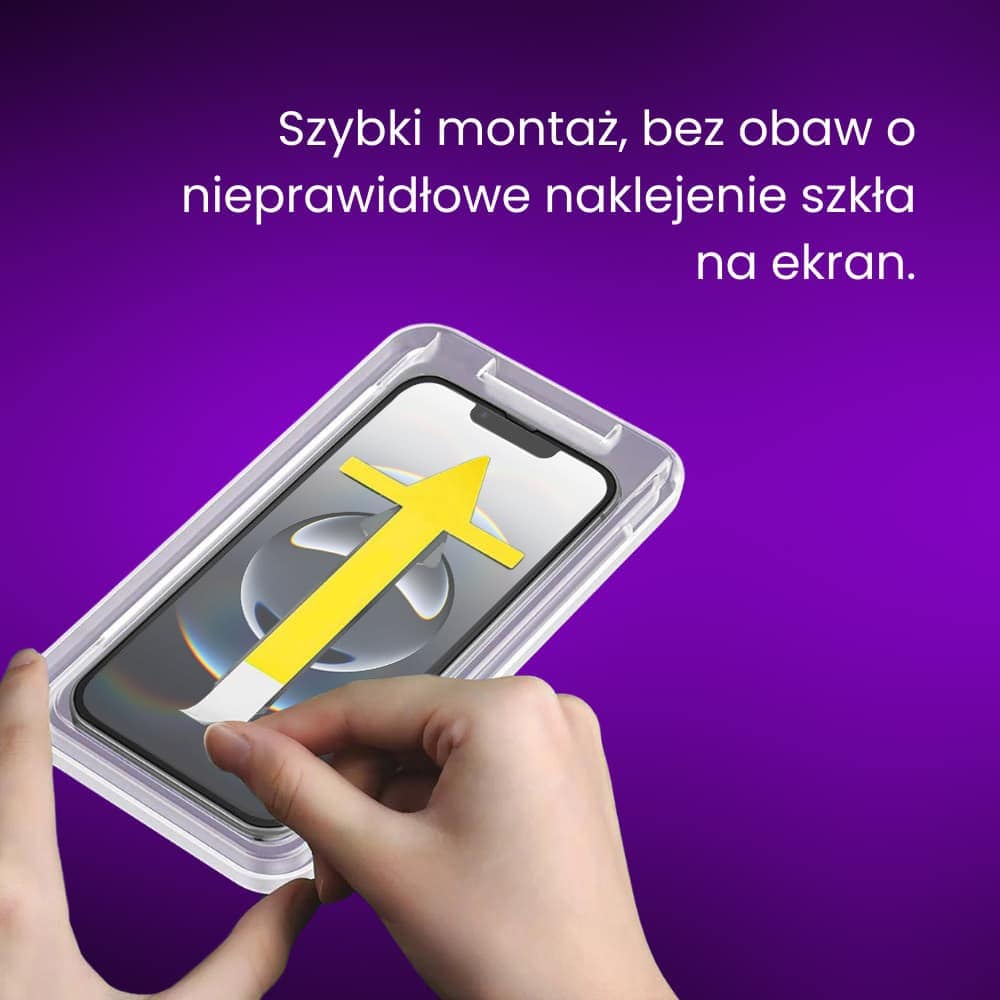 Szkło hartowane na ekran 9H do iPhone 16e z aplikatorem