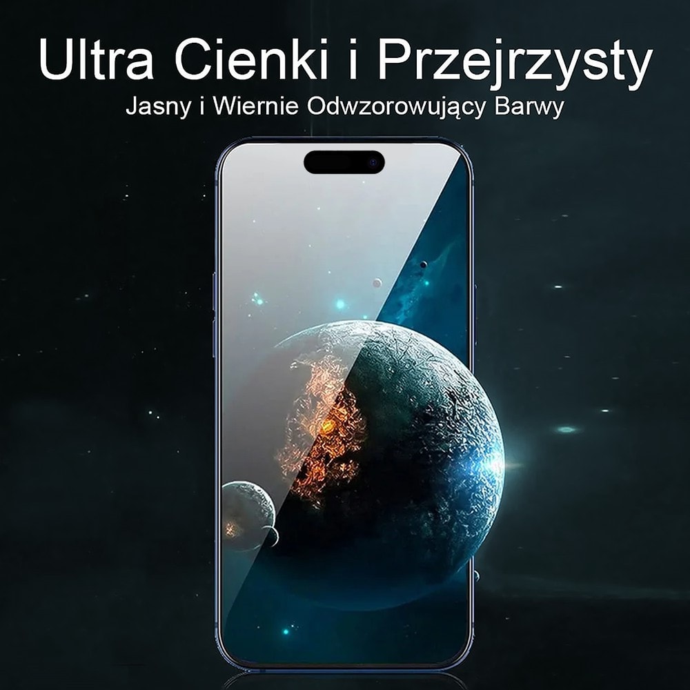 Szkło hartowane wzmacniane 9H na ekran do iPhone 15 Pro