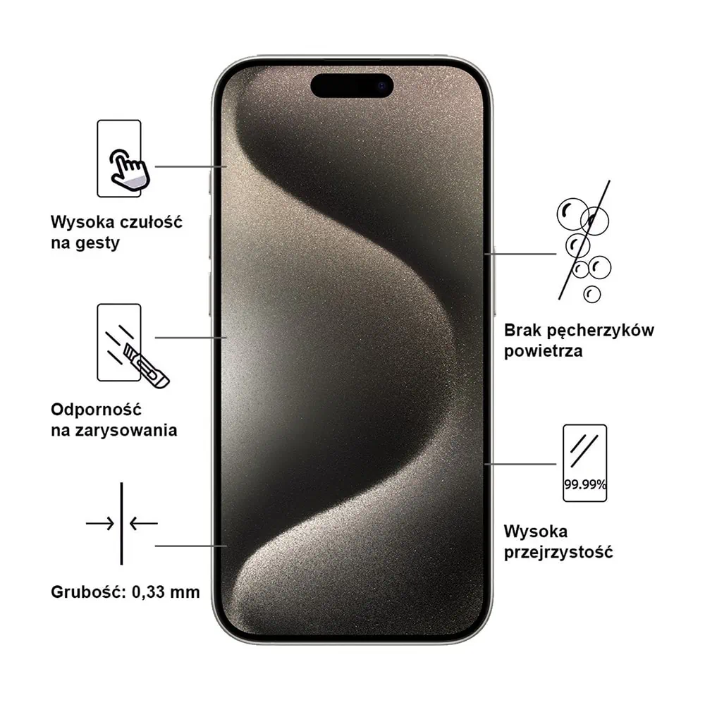 Szkło hartowane wzmacniane 9h na ekran do iPhone