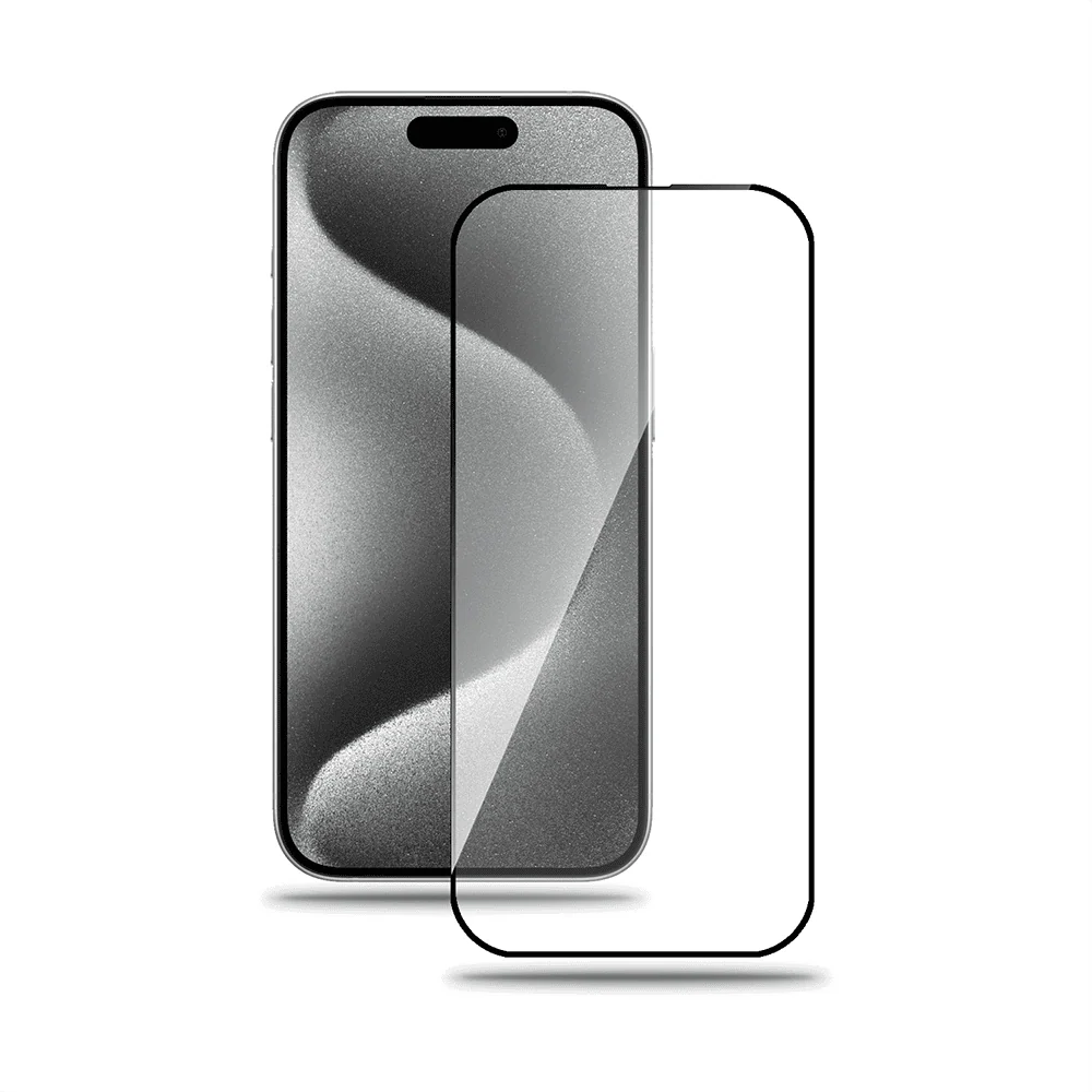 Szkło najtrwalsze kompozytowe z powłoką ceramiczną na cały ekran 5D z ramką do iPhone 15 Pro