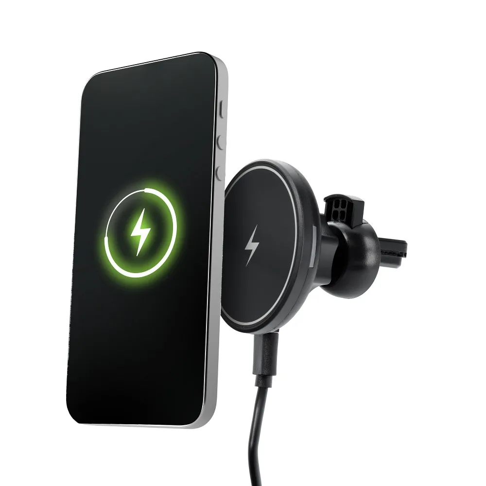 uchwyt magnetyczny magsafe z szybkim ładowaniem bezprzewodowym 15w do kratki