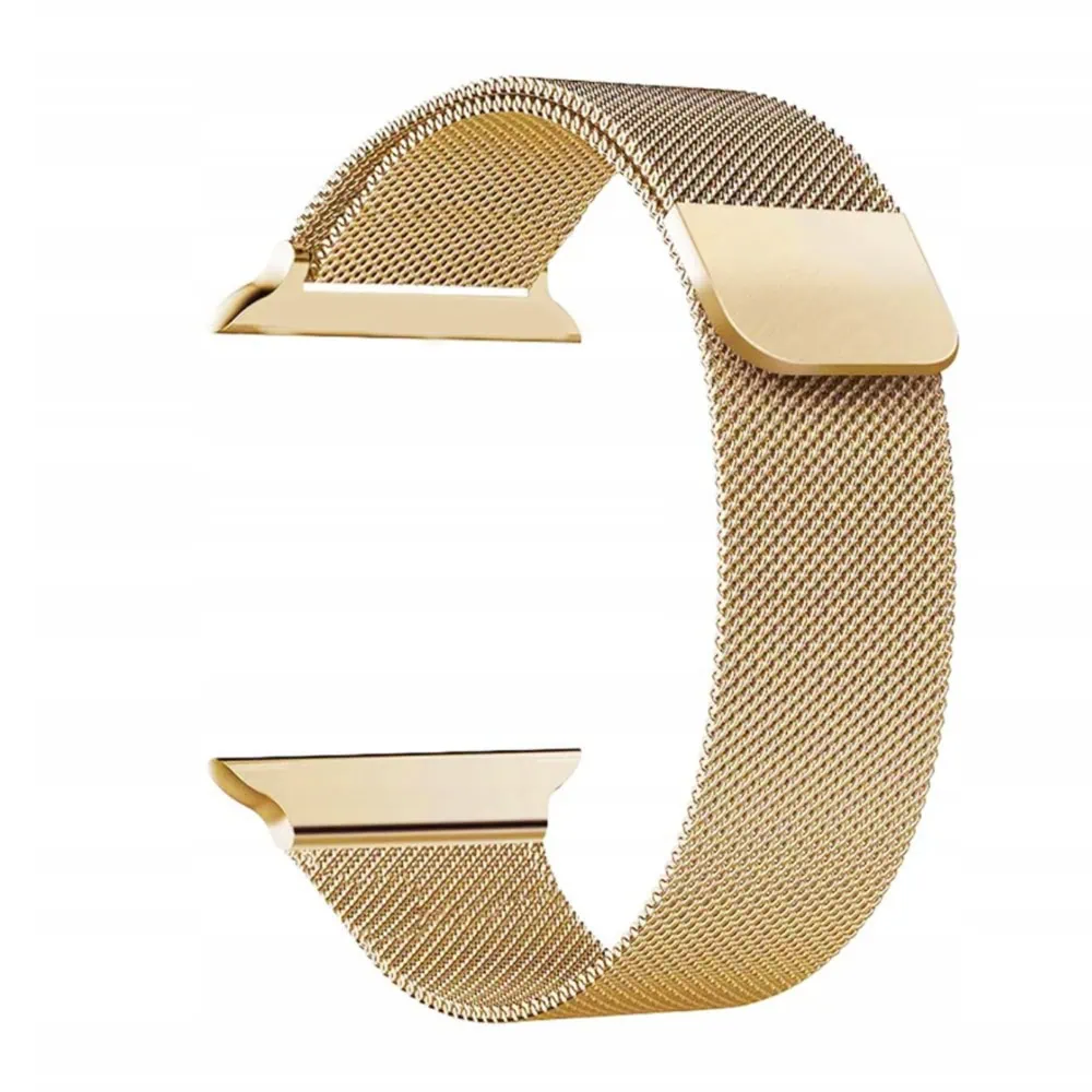 Złota bransoleta milanese elegancka do zegarka Apple Watch Series 4-10 / SE 40/41/42mm
