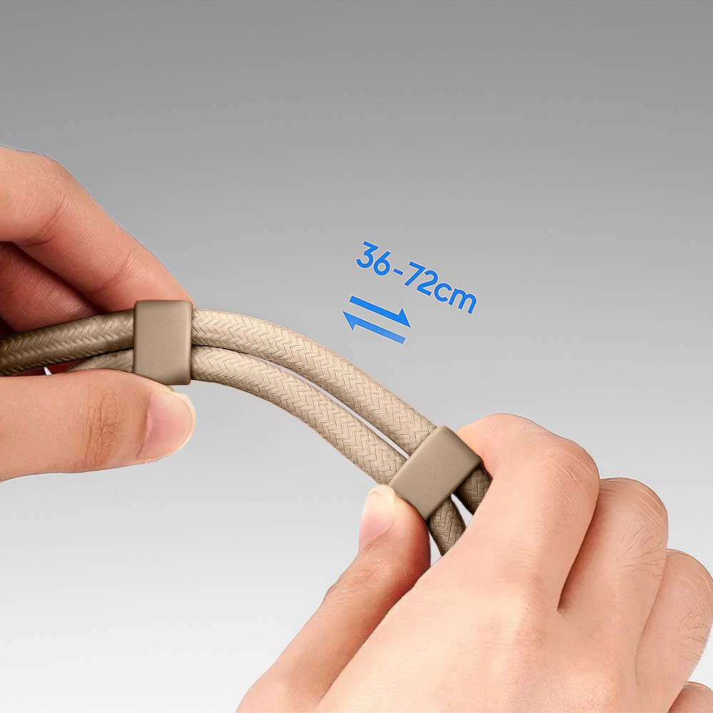 Smycz do telefonu, regulowana, beżowa