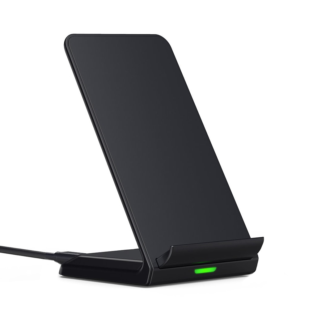 Bezprzewodowa ładowarka indukcyjna czarna podstawka + kabel w zestawie, czarna