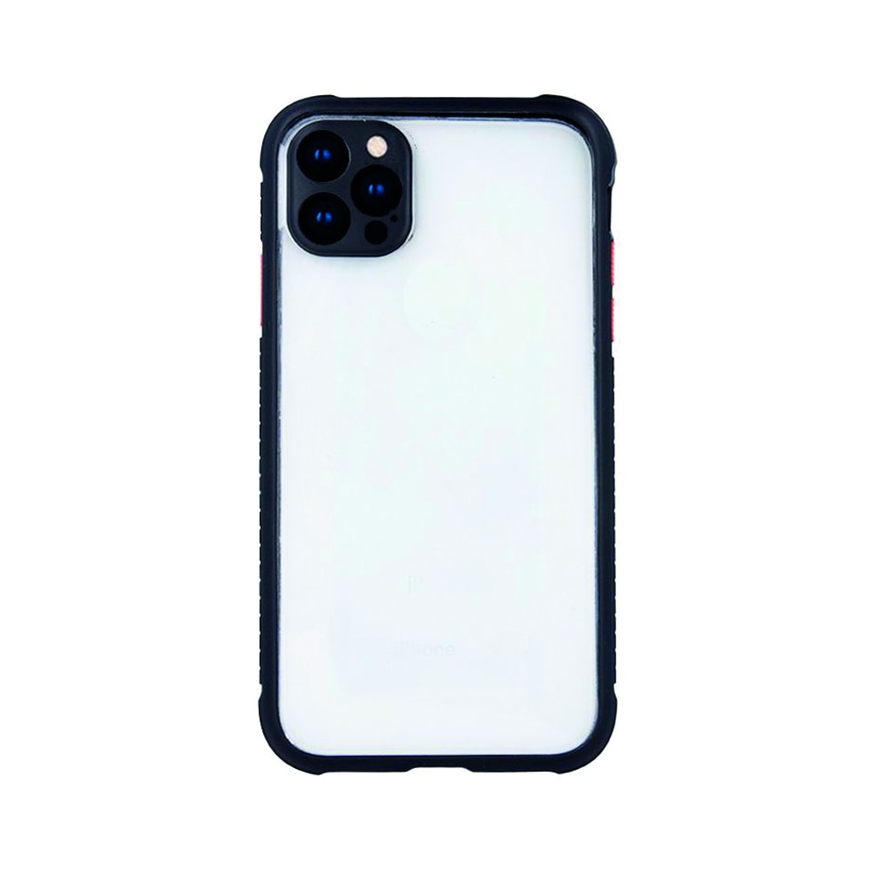 Etui bumper do iPhone 12 Pro super wytrzymałe odporne na wstrząsy, szklany tył