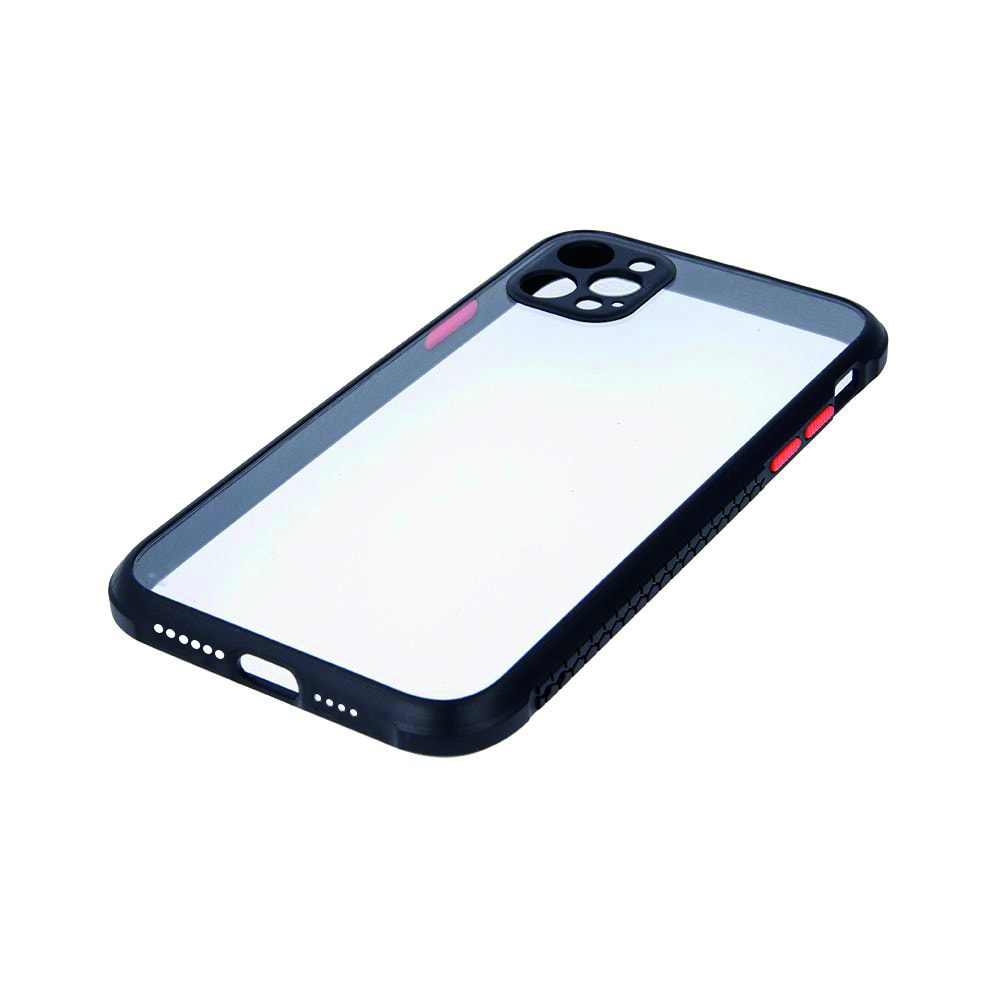 Etui bumper do iPhone 12 Pro super wytrzymałe odporne na wstrząsy, szklany tył