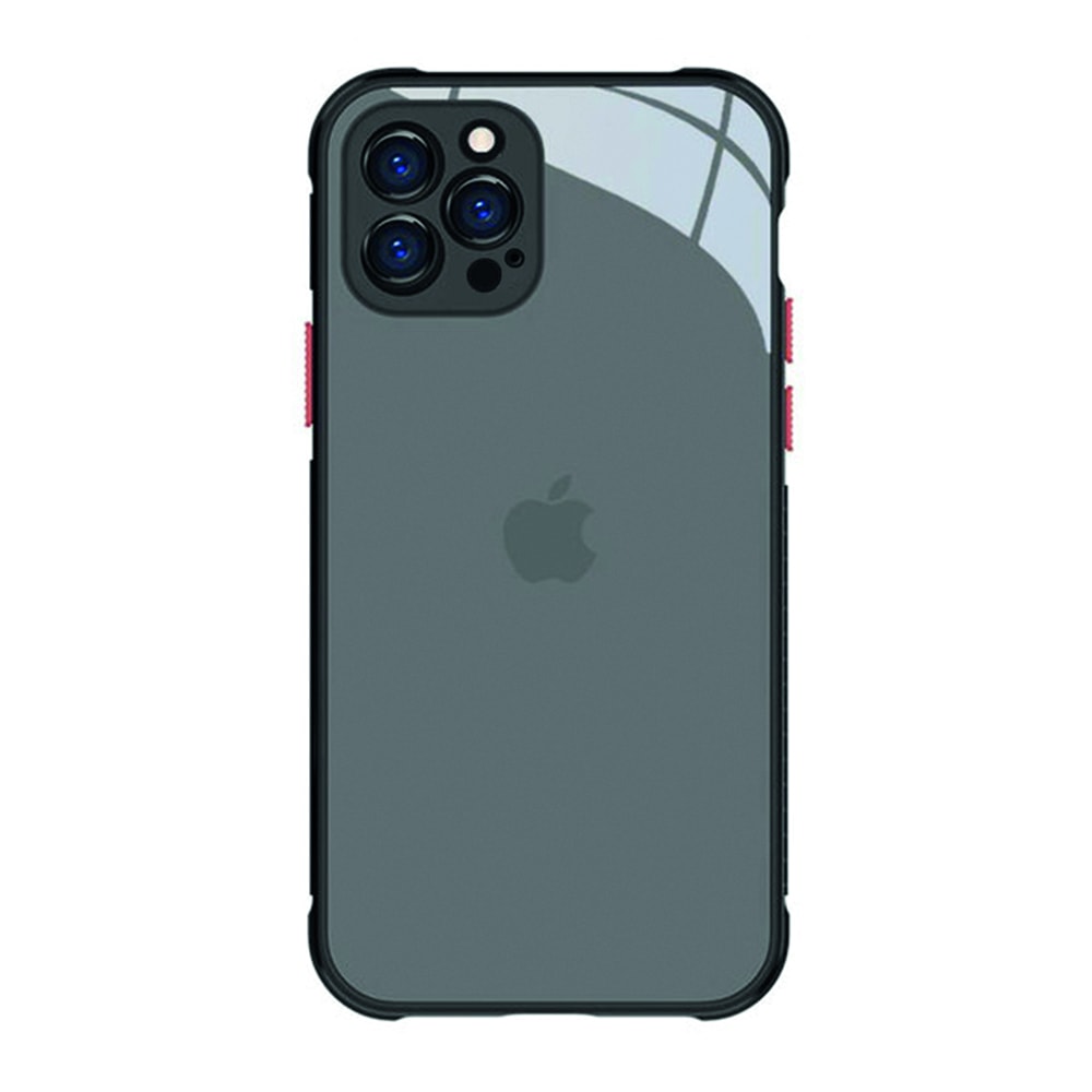 Etui bumper do iPhone 12 Pro super wytrzymałe odporne na wstrząsy, szklany tył