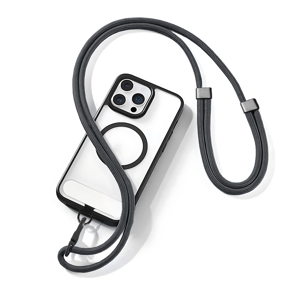 Smycz do telefonu, regulowana, ciemnoszara