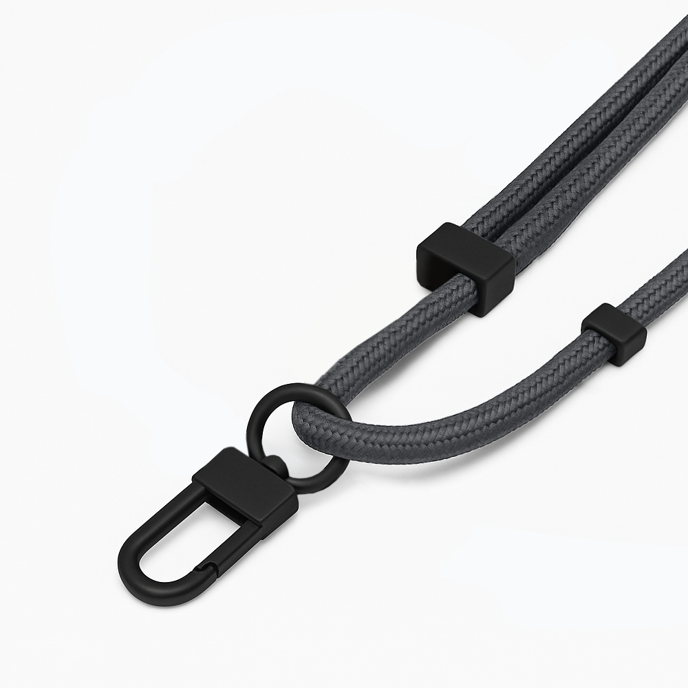 Smycz do telefonu, regulowana, ciemnoszara