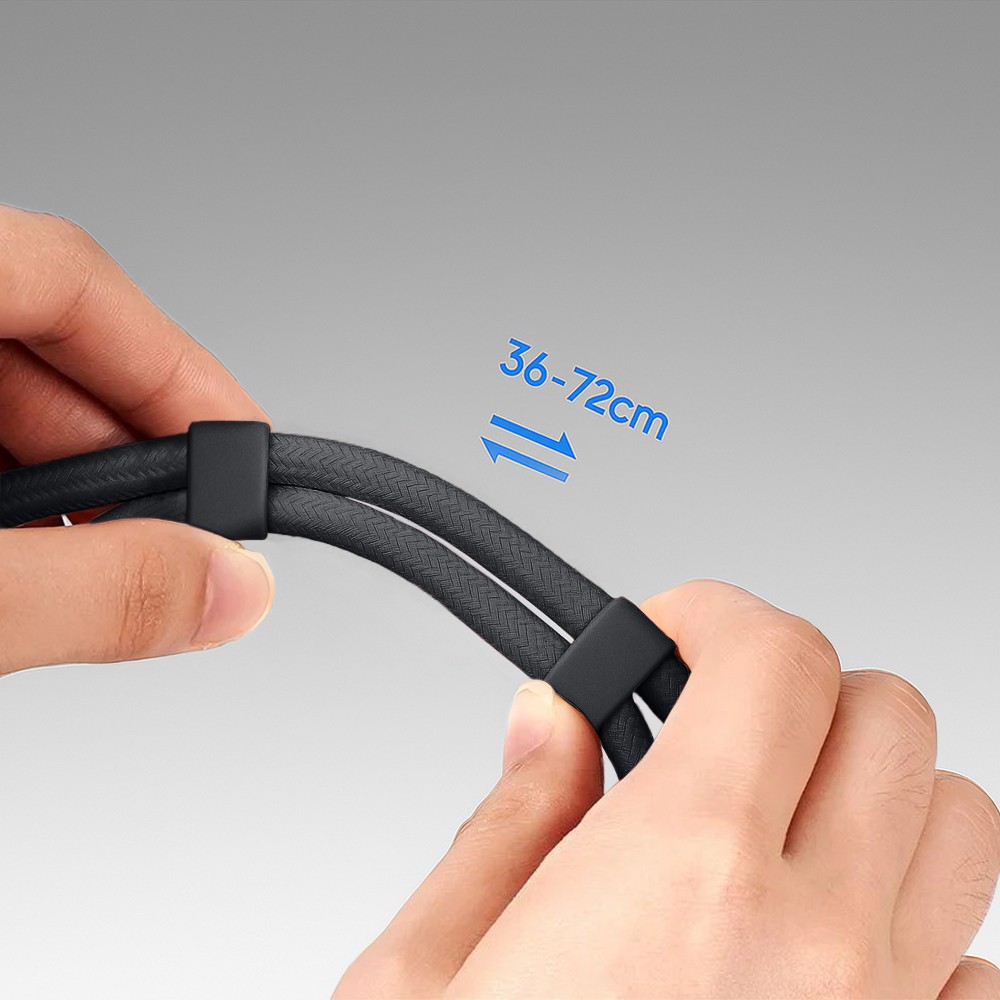 Smycz do telefonu, regulowana, ciemnoszara