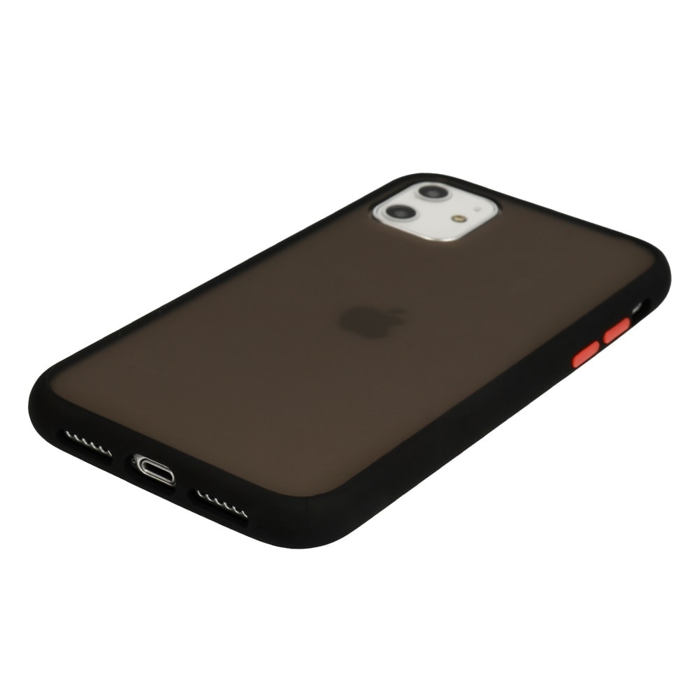Etui do iPhone 11 Pro półprzeźroczyste matowe z ochroną aparatu, czarne