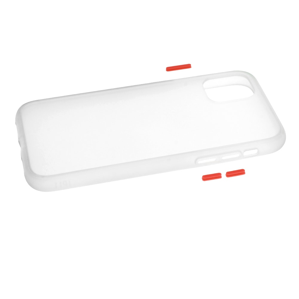 Etui do iPhone 12 Pro Max przeźroczyste silikonowe z kolorowymi przyciskami