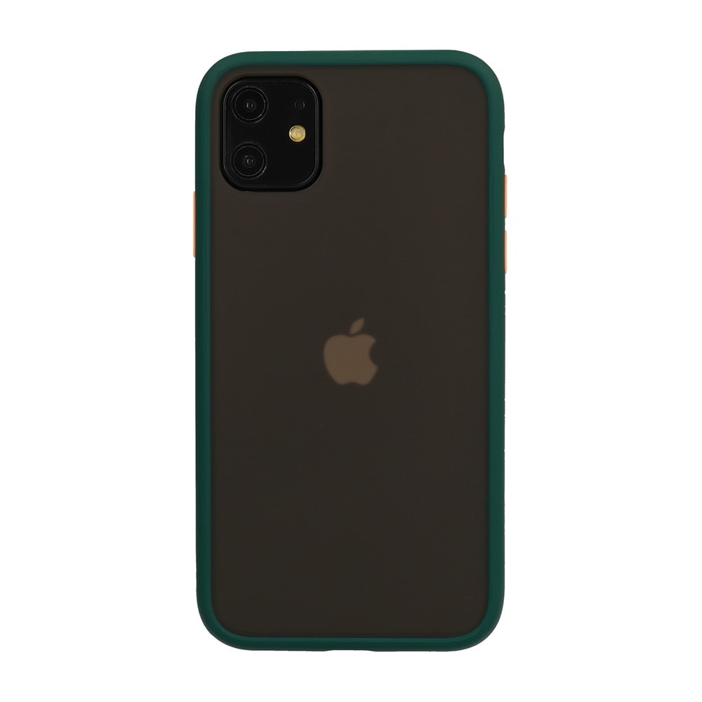 Ochronne stylowe etui z kolorowymi przyciskami do iPhone XR, zielone