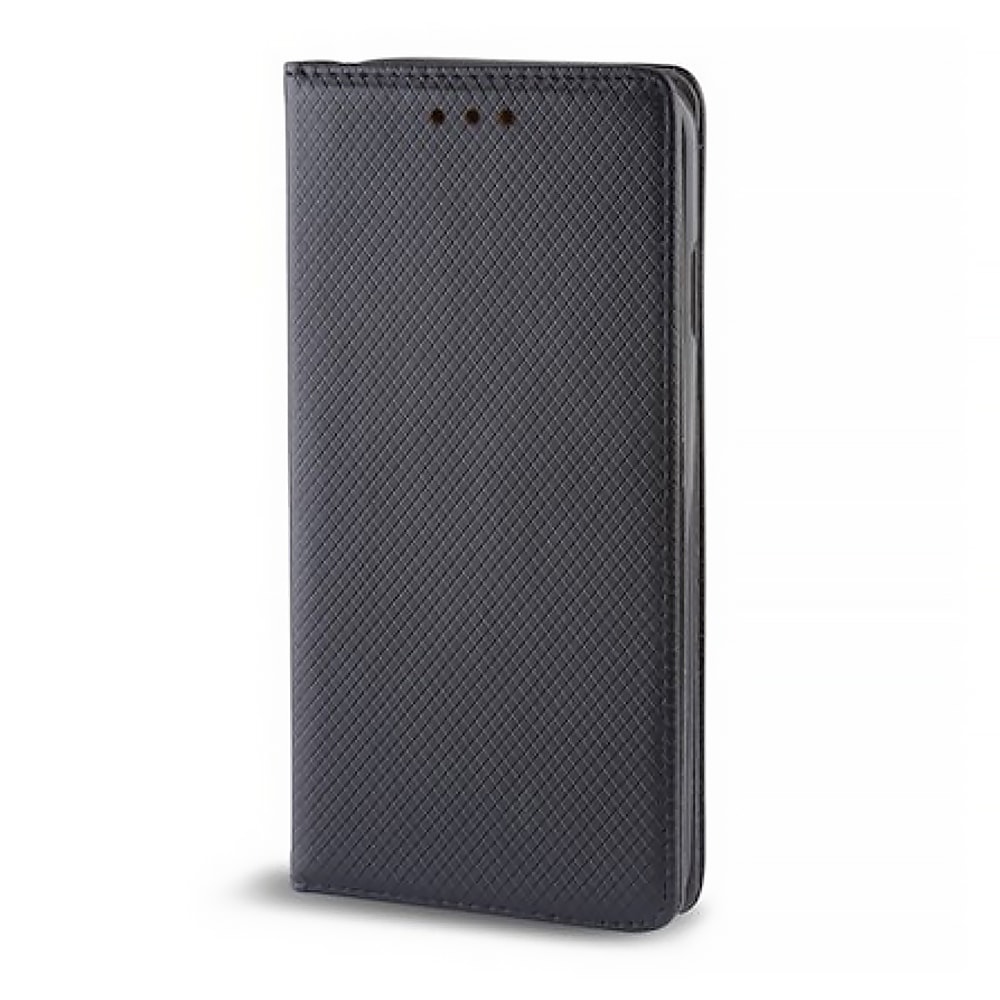 Etui do iPhone 12 książkowe na magnes z trwałego niebrudzącego się materiału, czarne