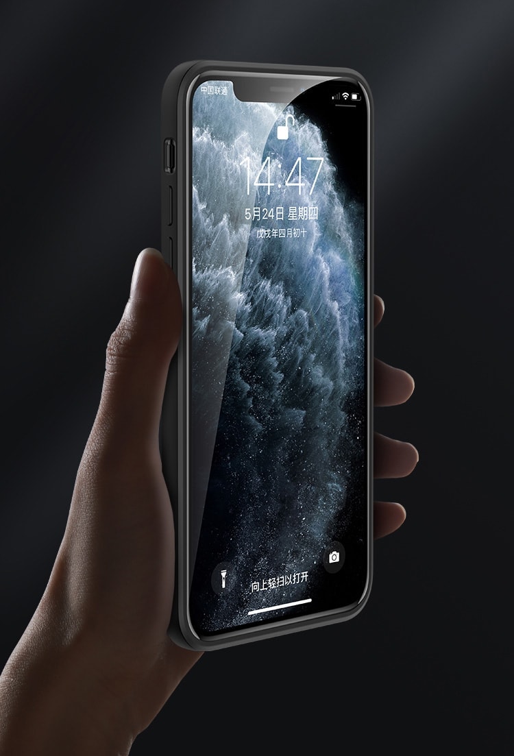 Etui do iPhone 12 Pro szklany tył stylowe czarne