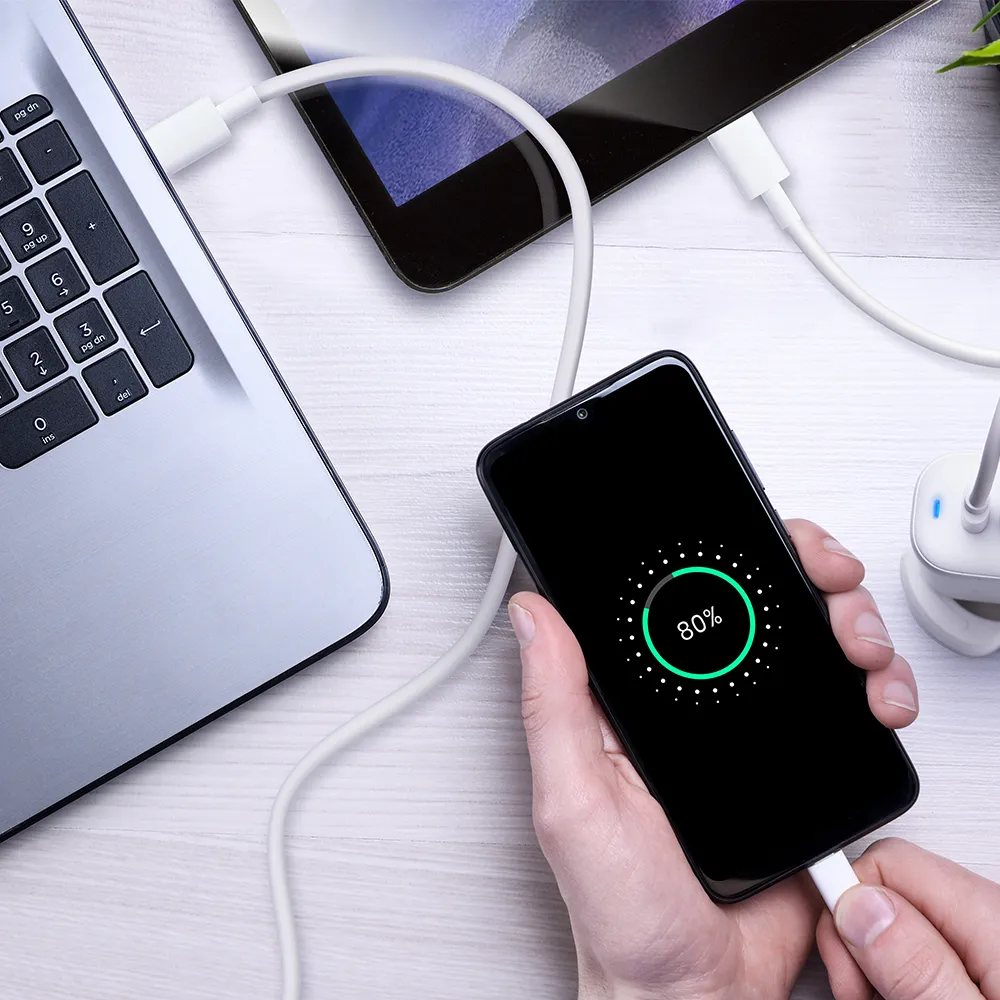 Ładowarka sieciowa 3w1 GaN 65W PD QC4.0 2 x USB Typ C + USB Typ A