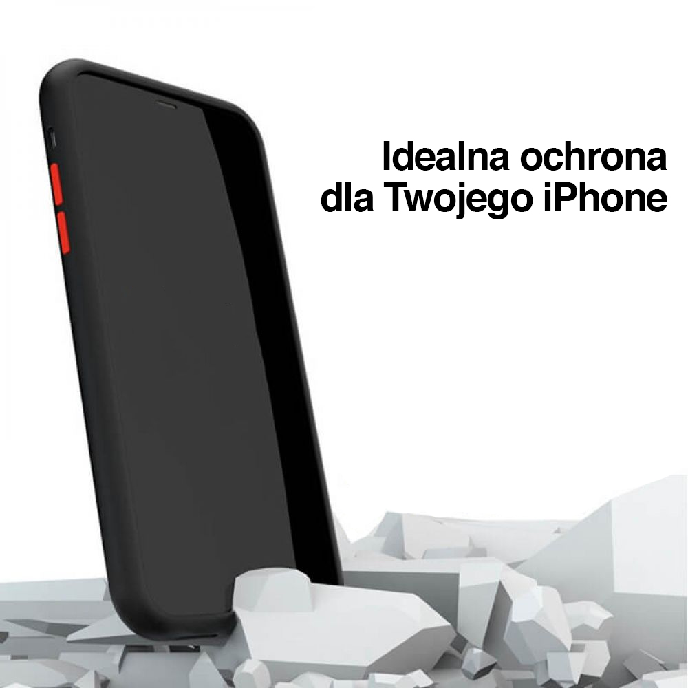 Etui do iPhone 13 półprzeźroczyste matowe z ochroną aparatu, czarne (OUTLET)