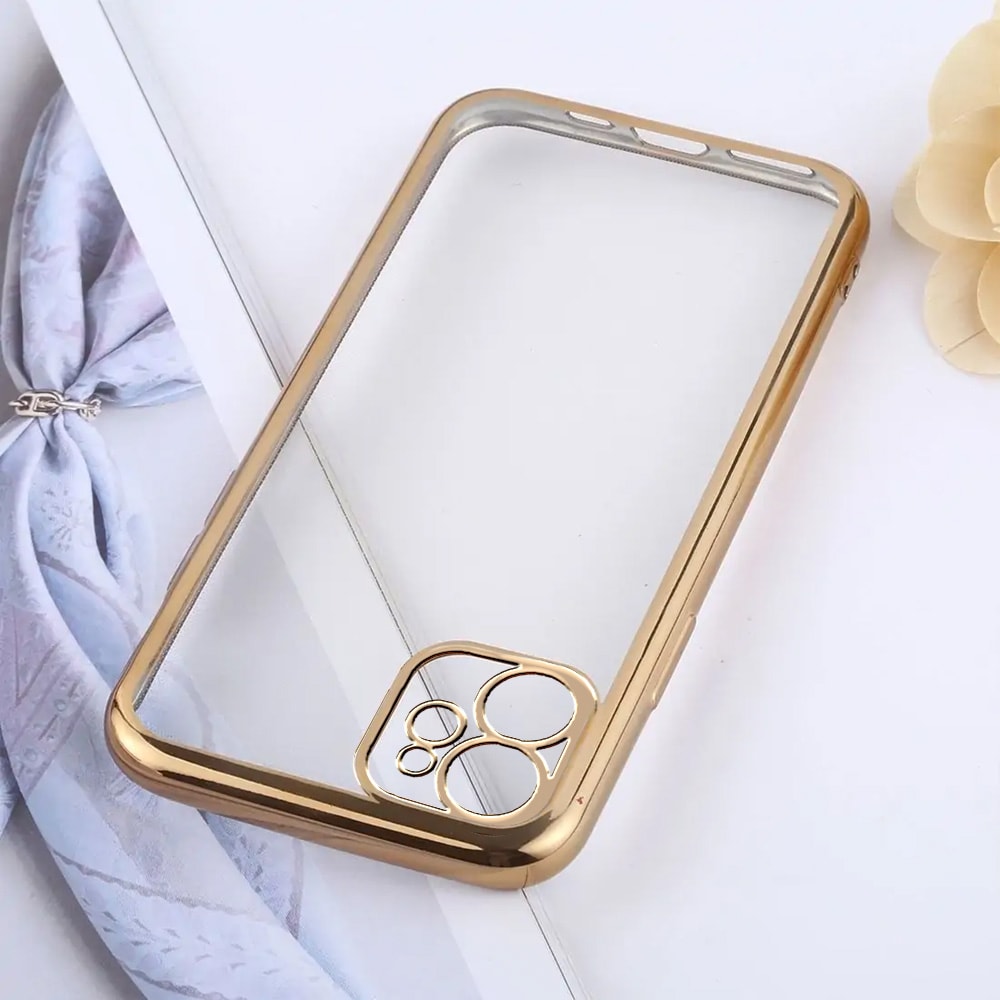 Etui do iPhone 12 slim golden z osłoną kamery, złote (OUTLET)