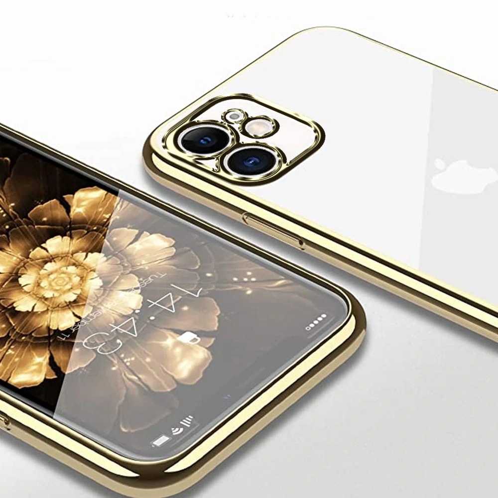 Etui do iPhone 12 slim golden z osłoną kamery, złote (OUTLET)