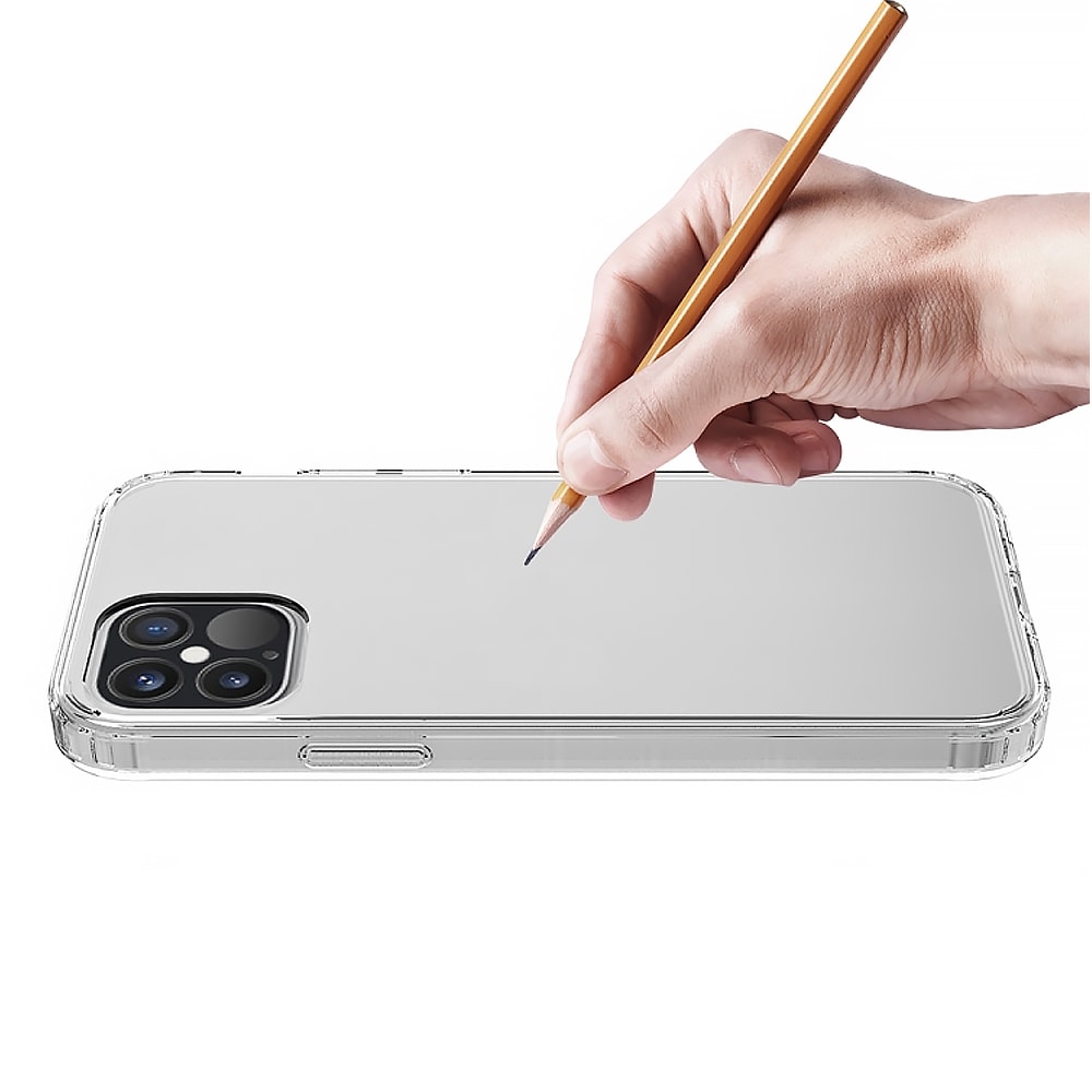 Etui do iPhone 12 Pro trwałe ze szklaną transparentną powierzchnią