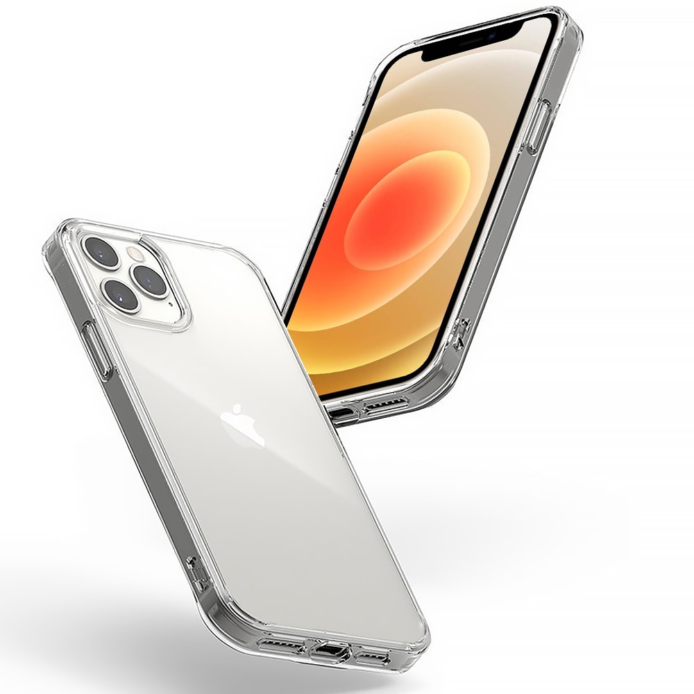 Etui do iPhone 12 Pro trwałe ze szklaną transparentną powierzchnią