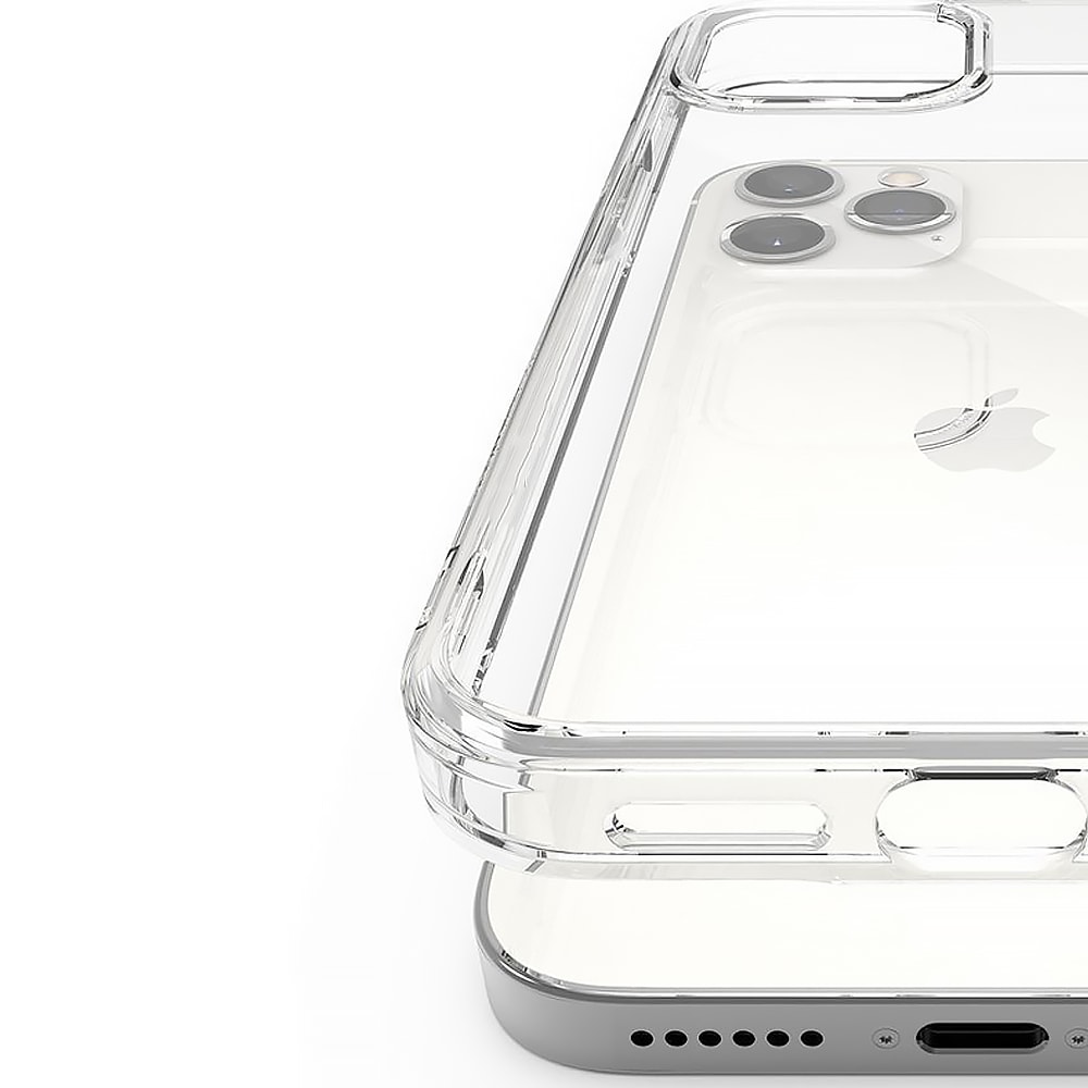 Etui do iPhone 12 Pro trwałe ze szklaną transparentną powierzchnią