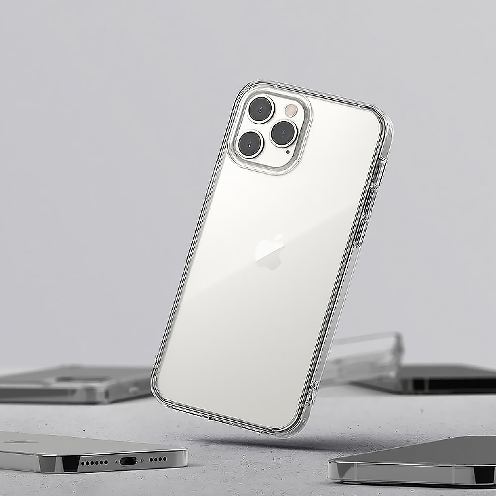 Etui do iPhone 12 Pro trwałe ze szklaną transparentną powierzchnią