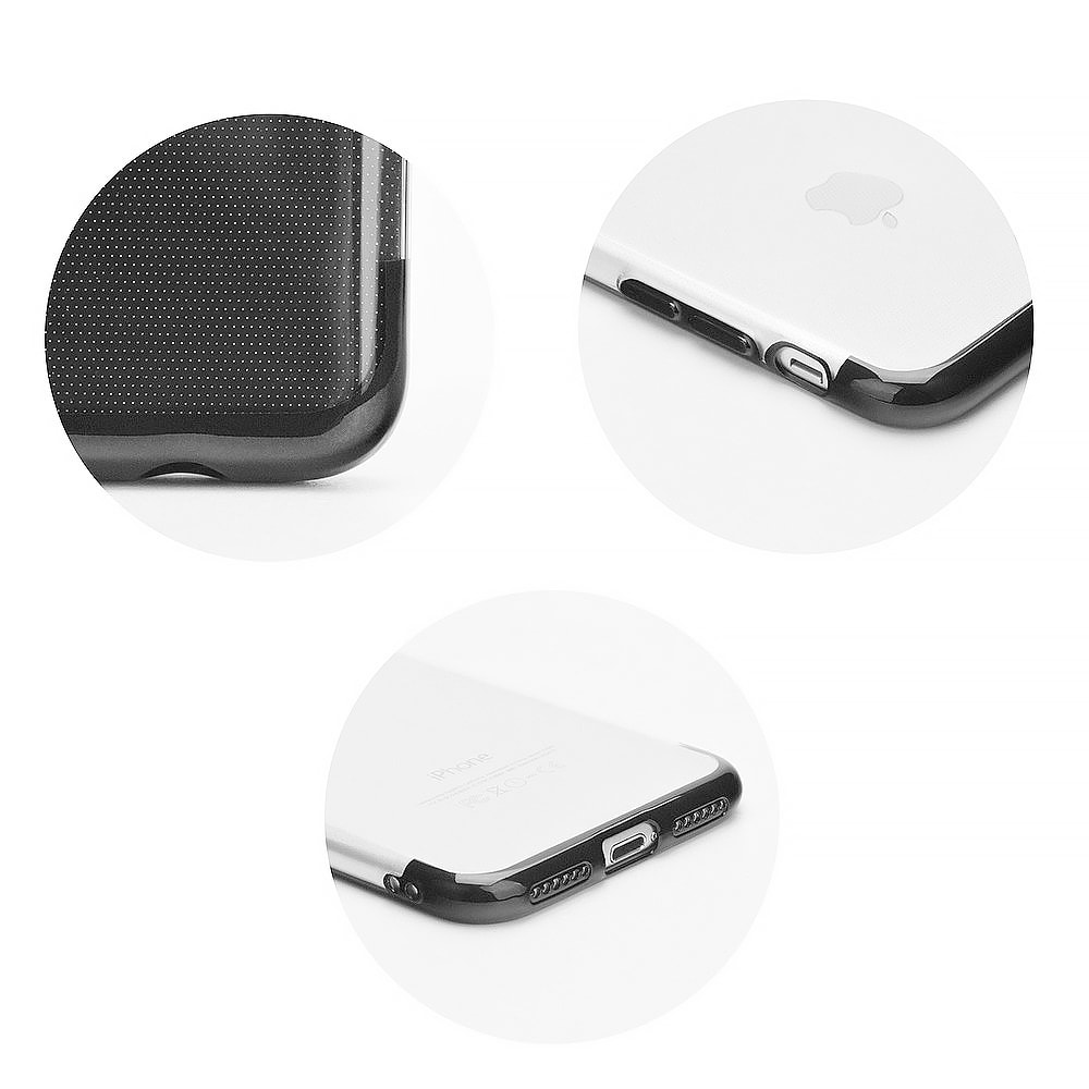 Etui do iPhone 12 Pro transparentne premium z czarnymi bokami