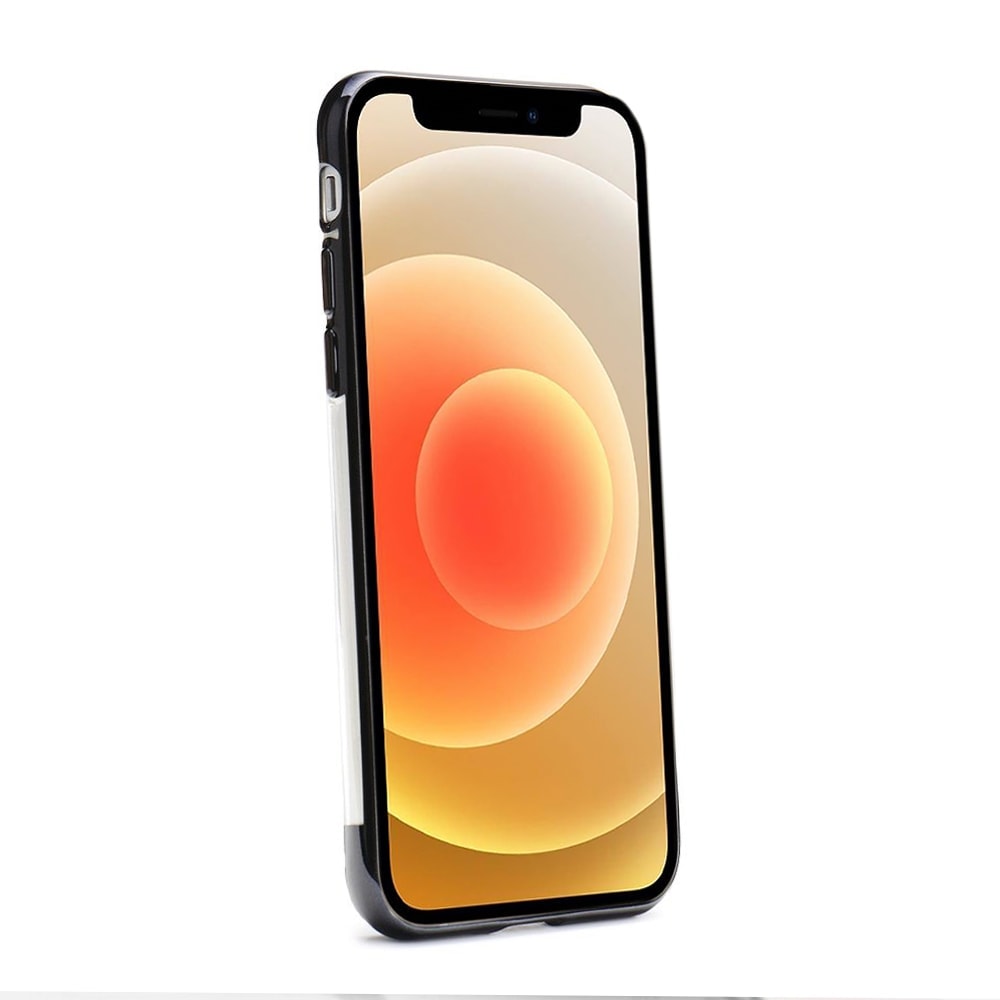 Etui do iPhone 12 Pro transparentne premium z czarnymi bokami