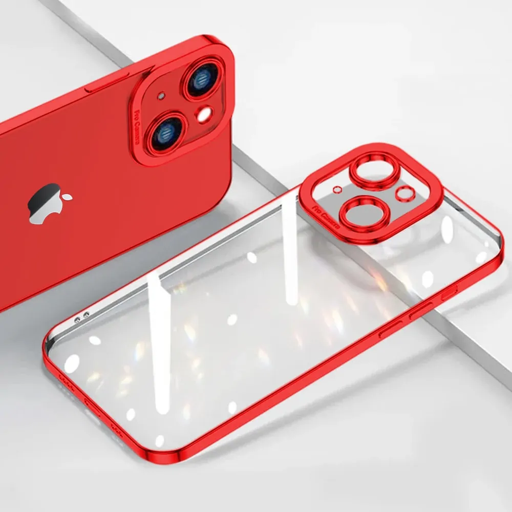 Etui do iPhone 14 Camera High PRO z osłoną kamery, czerwone