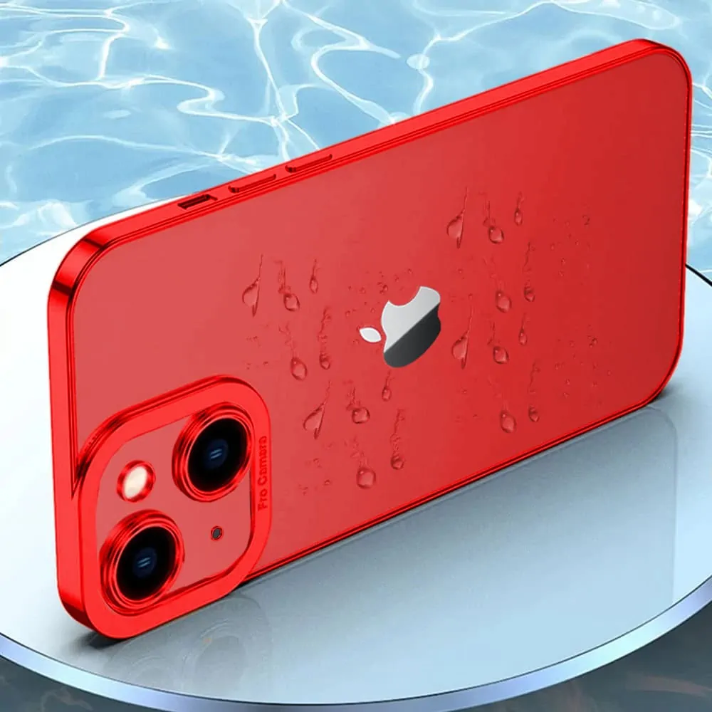 Etui do iPhone 14 Camera High PRO z osłoną kamery, czerwone