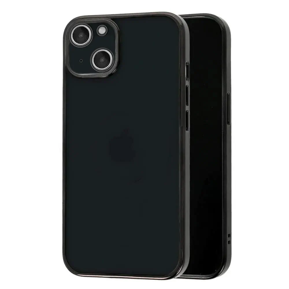 Etui do iPhone 13 slim black z osłoną kamery, czarne grafitowe (OUTLET)