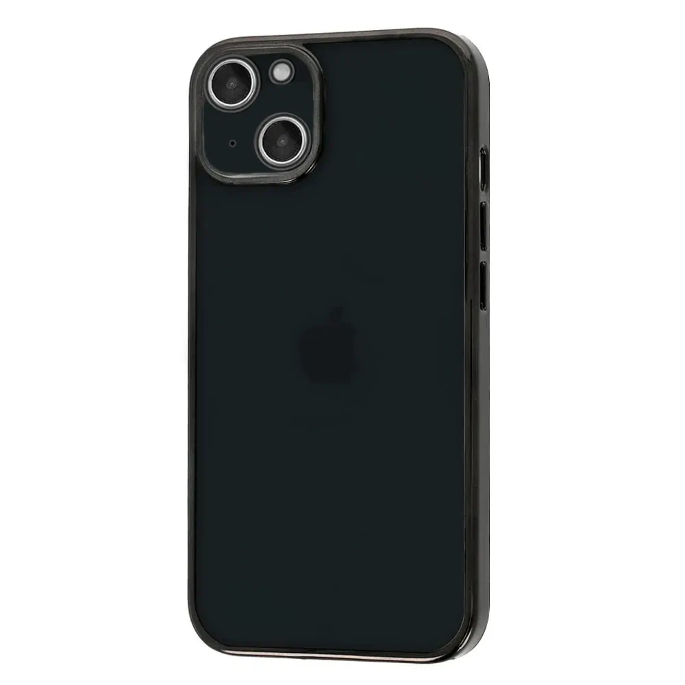 Etui do iPhone 13 slim black z osłoną kamery, czarne grafitowe (OUTLET)