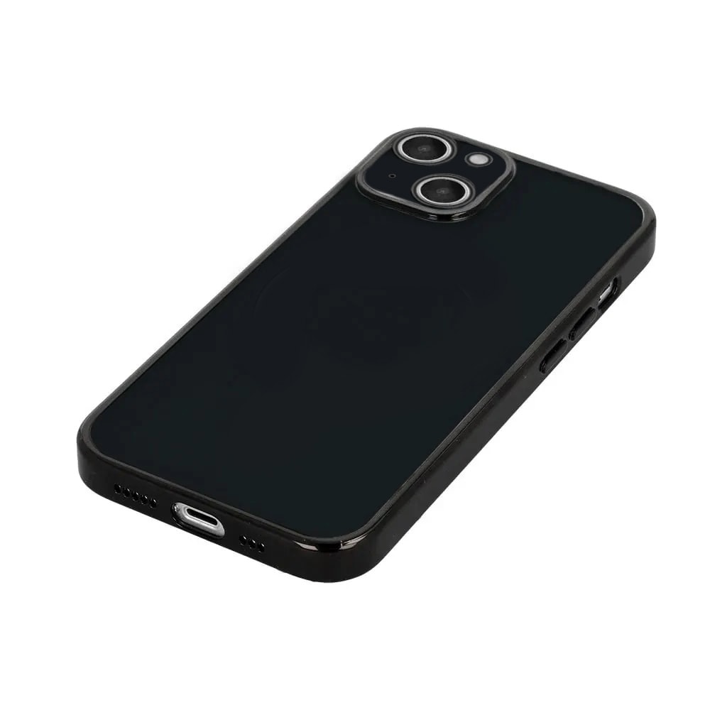 Etui do iPhone 13 slim black z osłoną kamery, czarne grafitowe (OUTLET)