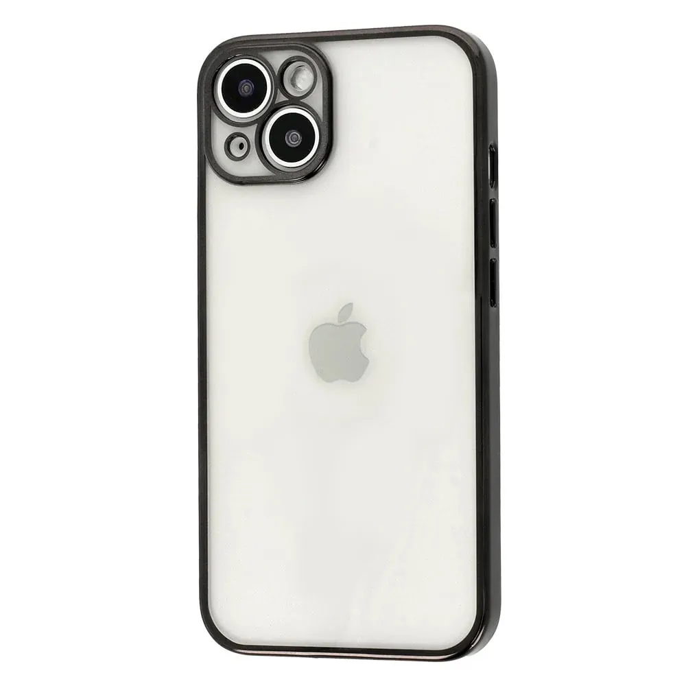 Etui do iPhone 13 slim black z osłoną kamery, czarne grafitowe (OUTLET)