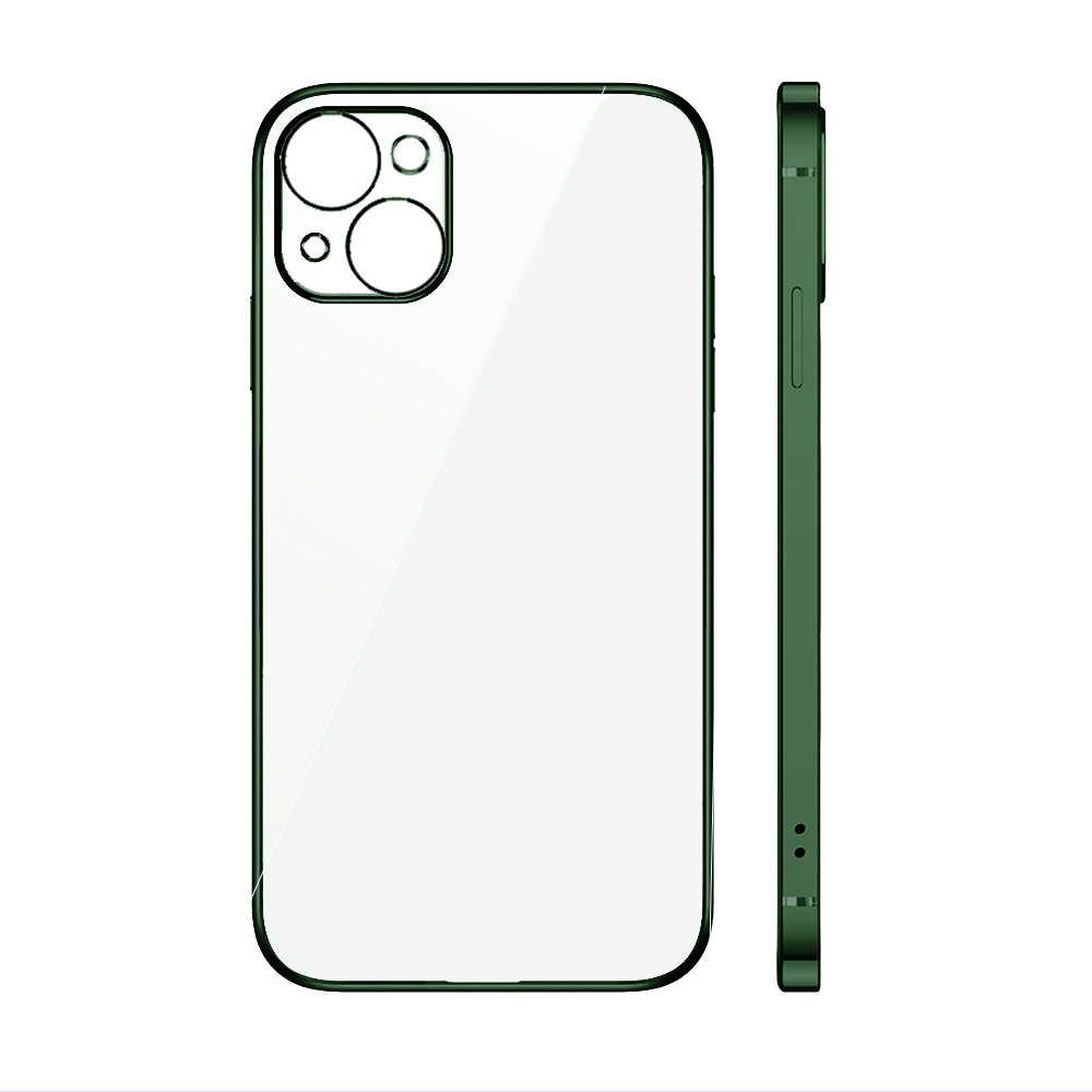 Etui do iPhone 13 slim green z osłoną kamery, ciemno zielone (OUTLET)