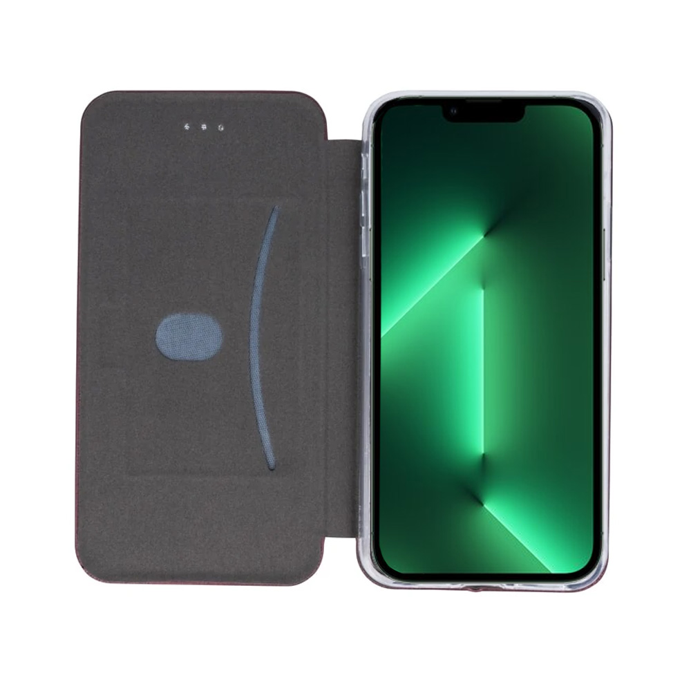 Etui do iPhone 13 klasyczne z magnetyczną klapką, ciemnozielone