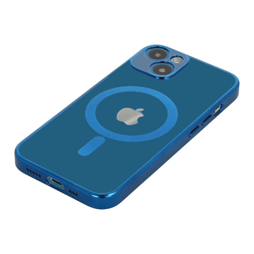 Etui do iPhone 13 premium navy blue MagSafe z osłoną kamery, granatowe (OUTLET)