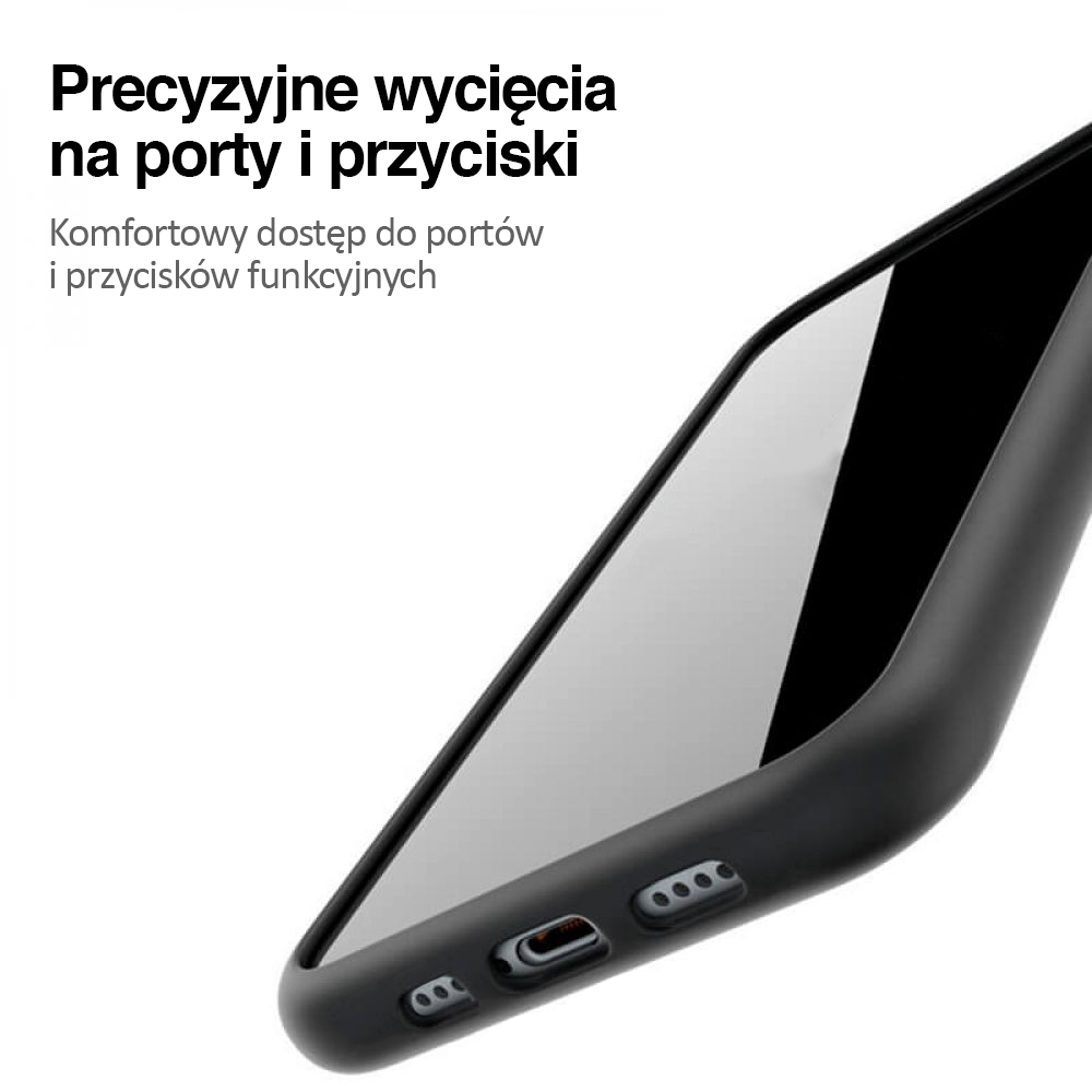 Etui do iPhone 13 półprzeźroczyste matowe z ochroną aparatu, czarne (OUTLET)