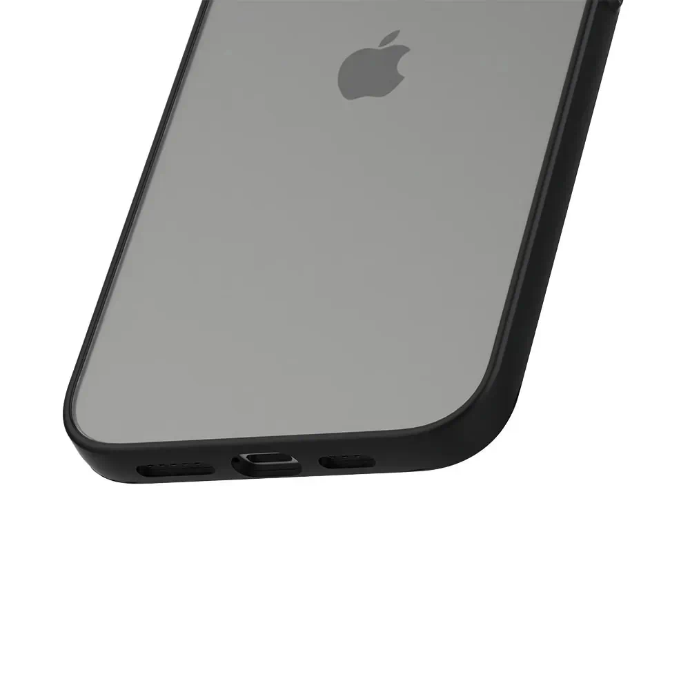 Etui do iPhone 13 Pro Max półprzeźroczyste matowe z ochroną aparatu, czarne